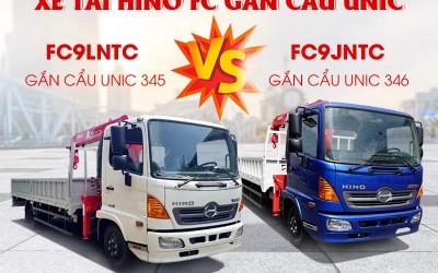 So Sánh Xe Tải Hino FC9JNTC Và FC9JLTC Gắn Cẩu Unic