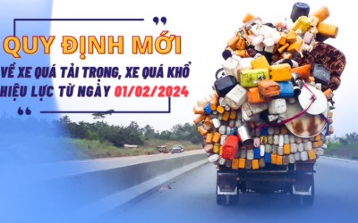 Quy định mới về xe quá tải trọng, xe quá khổ từ 01/02/2024